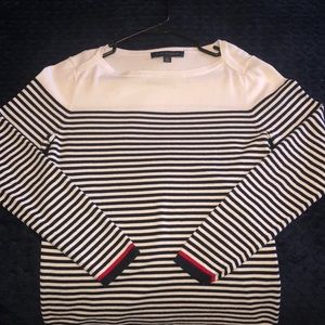 Navy blue & White striped long sleeve